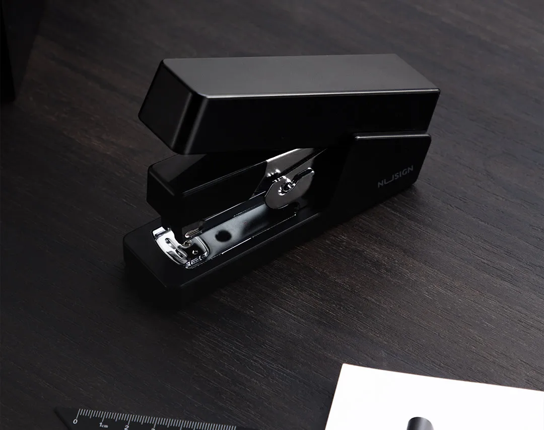 Xiaomi Youpin Niusai NSYP081 черный степлер одним нажатием пальца Рабочая структура использовать номер 12 ногтей