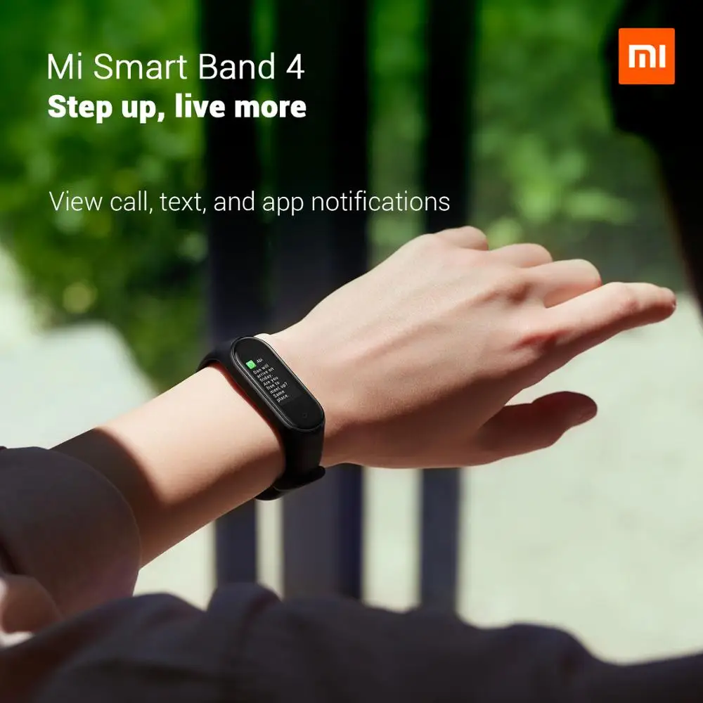 Xiaomi Mi Band 4 Смарт-часы с пульсометром и фитнес-трекером браслет цветным дисплеем
