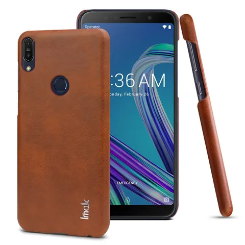 Imak Ruiyi светильник из искусственной кожи чехол для Asus Zenfone Max Pro M1 ZB601KL ZB602KL/ZE620KL ZS620KL ZB633KL ZB631KL тонкая задняя крышка - Цвет: Коричневый