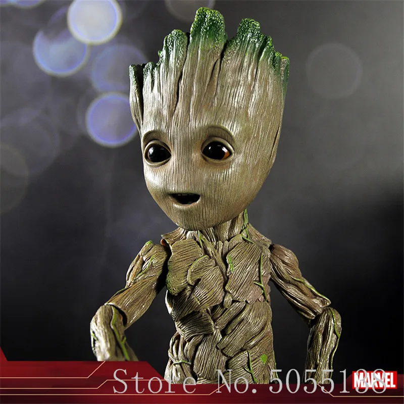 Горячие игрушки Marvel Groot Guardians of The Galaxy Мстители 1:1 милый ребенок дерево человек BJD Суставы подвижные фигурки игрушки 26 см