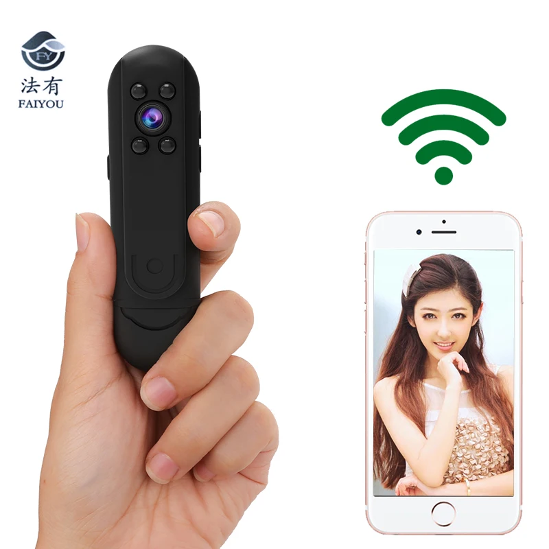 FAIYOU Беспроводной 1080 P Мини WI FI IP P2P Камера Видеорегистраторы для автомобилей Ручка