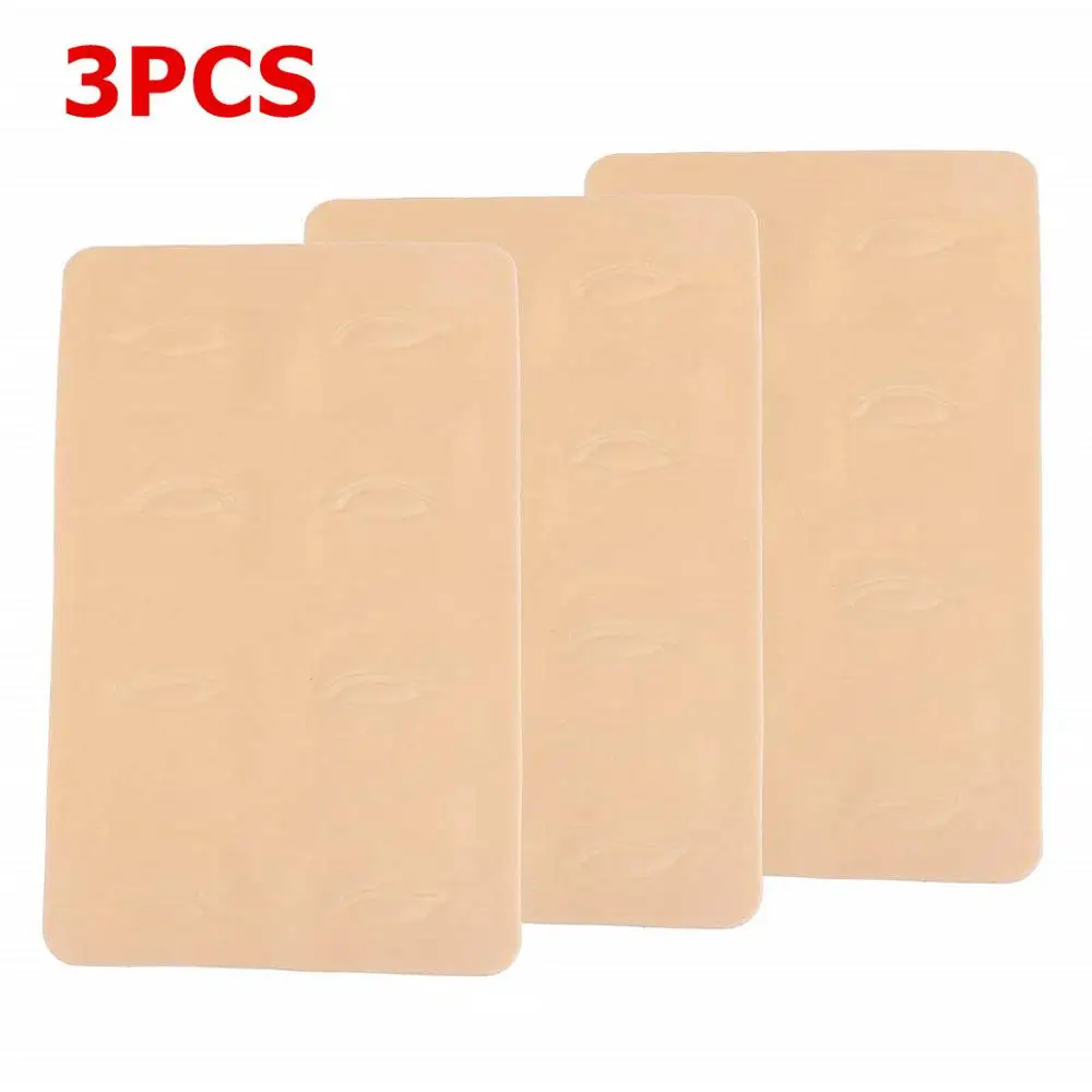 

3PCS 3D Tattoo Practice Skin Eyes Eyebrow Practice Skin For Learner Use Permanent Makeup Practice Skin For Tattoo Free Shipping