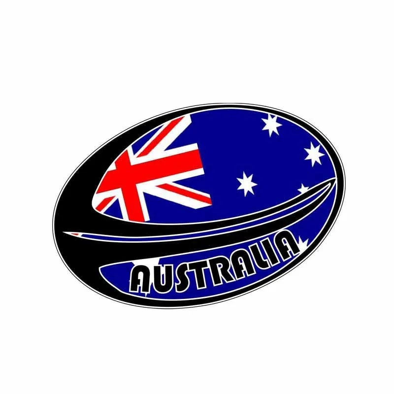 YJZT 12.9CM*8.4CM Australia Flag Map Rugby Sport Motorcycle Helmet Decal Car Sticker 6-2071 | Автомобили и мотоциклы
