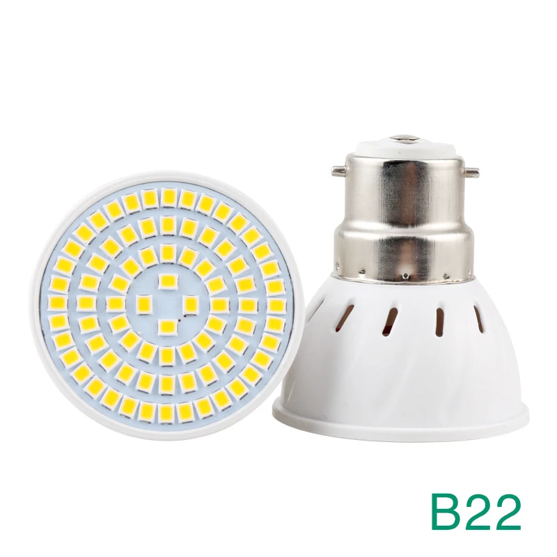 Светодиодный прожектор GU10 E27 MR16 светодиодный лампы AC 220V 2835SMD 48 Светодиодный s 60 Светодиодный s 80 светодиодный s E14 B22 GU5.3 белый/теплый белый светодиодный освещения - Испускаемый цвет: B22