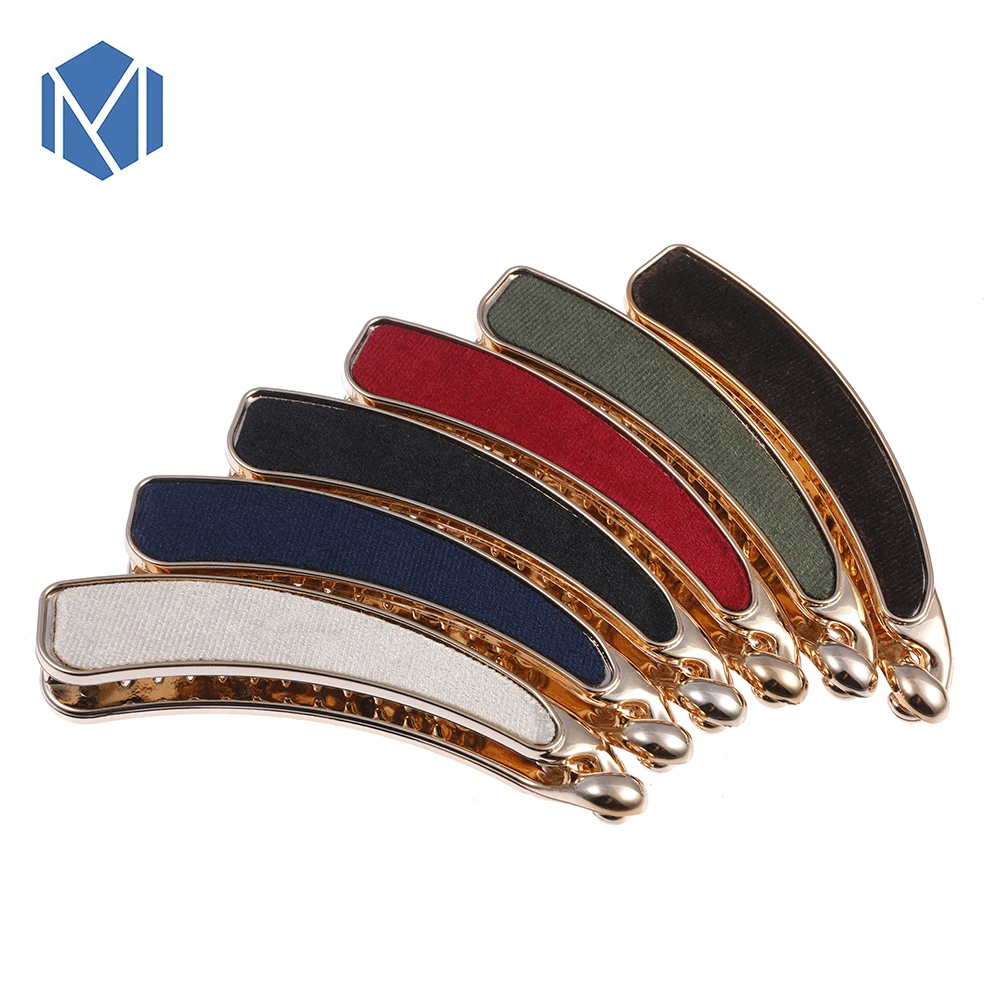 M MISM 1PC Сплошной Тканевый Шпильки Девушка Банановые Заколки Клип Корейский Стиль для Элегантной Женщины с Зубами Аксессуары Для Волос На.