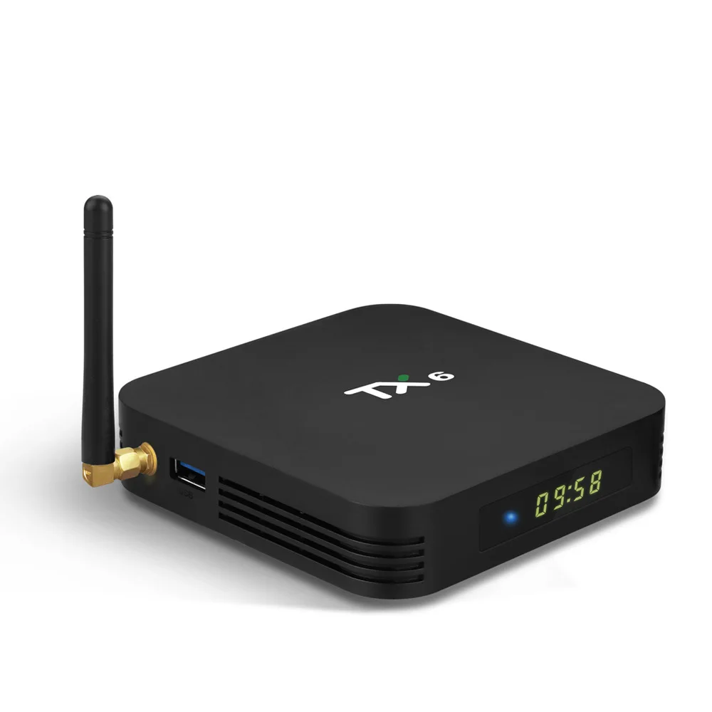 Фото TX6 Смарт ТВ коробка Android 9 0 4 Гб 64 ГБ Wi-Fi Декодер каналов кабельного телевидения Media TX6 Смарт ТВ коробка Android 9 0 4 Гб 64 ГБ Wi-Fi Декодер каналов кабельного телевидения Media