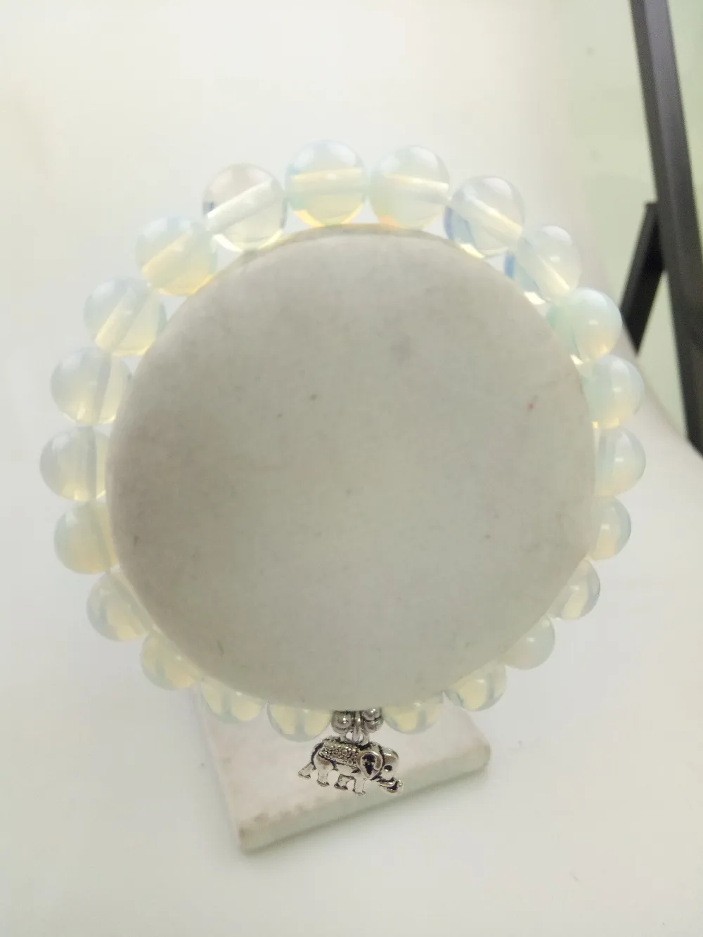 Модные браслеты для мужчин и женщин 8 мм браслет из опала бусины мини подвеска в