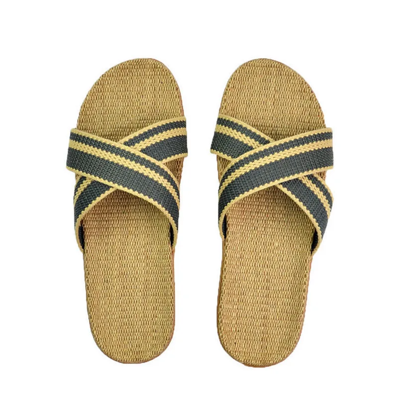 Stripe Blue MCCKLE/Коллекция года; летние женские домашние тапочки; женские Вьетнамки с перекрещивающимися ремешками; Разноцветные модные пляжные туфли размера плюс 35-45 - Цвет: Stripe Blue