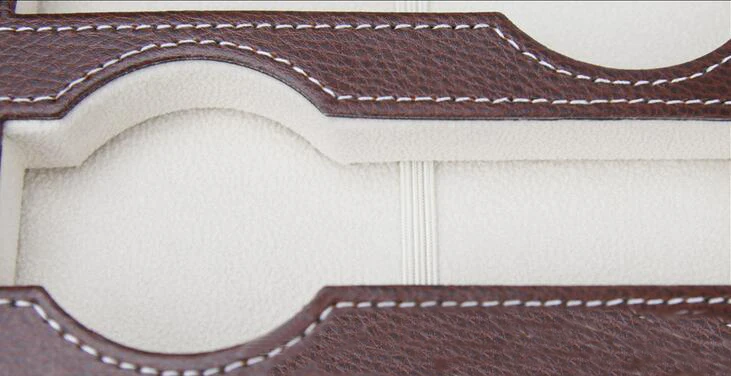 Роскошная Коричневая Кожаная Коробка на молнии для 8 часов спортивное хранение