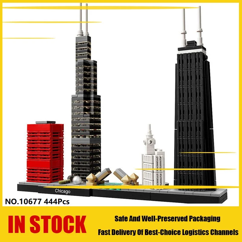 Bela 10677 город серии архитектура Чикаго Skyline Строительные блоки Набор модели