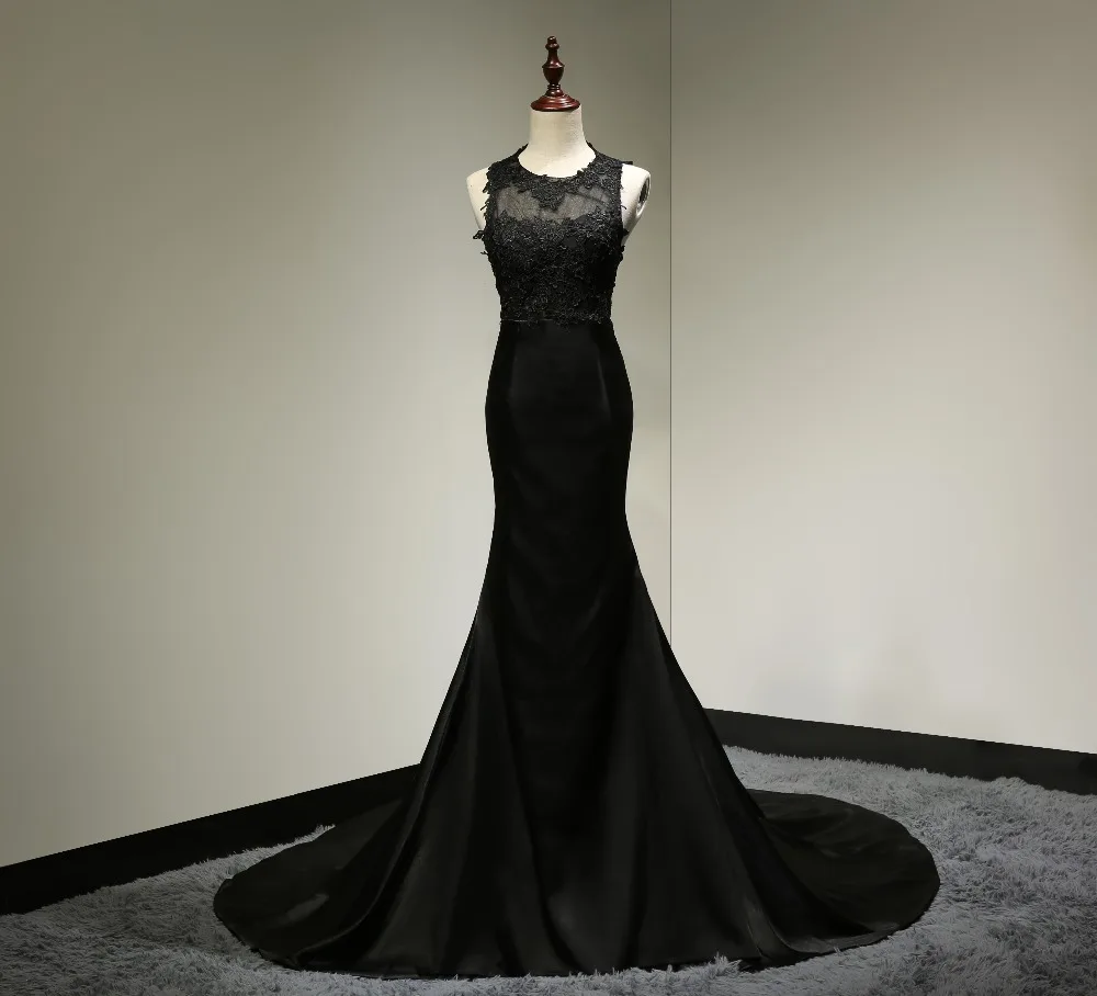 2015 сексуальное черное кружевное платье с рукавами-крылышками для выпускного