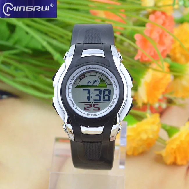 Модные цифровые часы спортивные с будильником секундомером Мультяшные 30 м