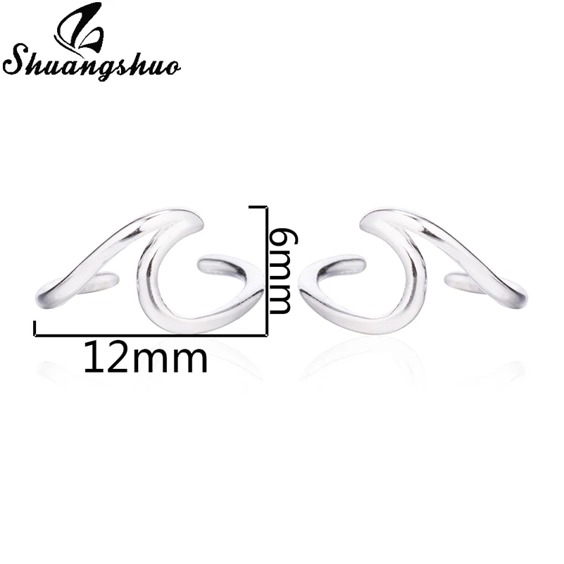 Yiustar Fashion Sea Wave Ear Climbers Earrings for Women Twisted Cuff Conch Piercing Earings Pendientes Boho Jewelry | Украшения и