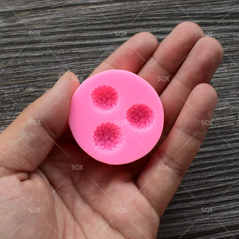 Силиконовая форма в виде 3 цветов для помадки инструменты украшения тортов