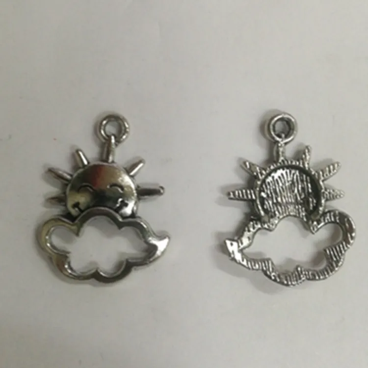 

300pcs charm sun cloud pendants 16*21mm antique silver Handmade Jewelry Making earrings bracelet necklace keychain DIY Supplies