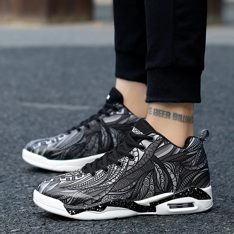 Мужские кроссовки на подушке LUONTNOR разноцветные для пробежек спортивная обувь с