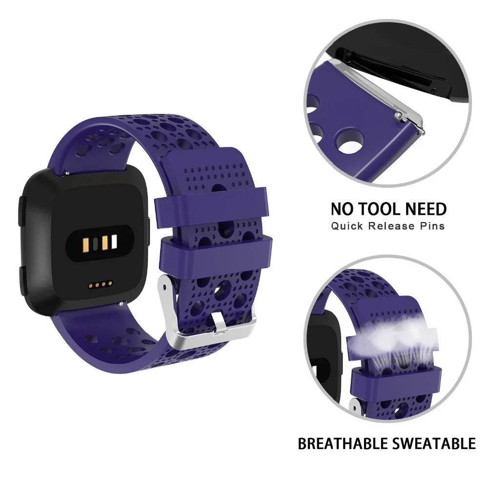 Для Fitbit Versa Bands спортивный материал для умные часы маленькие большие мужские и