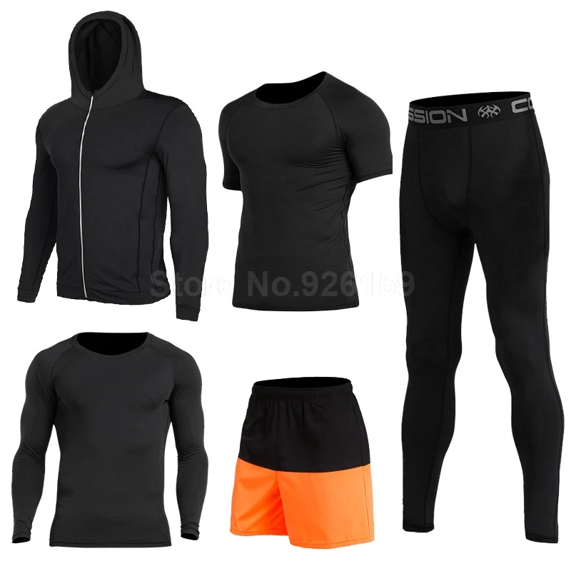 Vansydical, мужской спортивный костюм, костюмы для бега, 5 шт., Мужская одежда для спортзала, тренировки, спортивные костюмы, баскетбол, Джерси, тренировочные костюмы - Цвет: 091 089 015 004 002