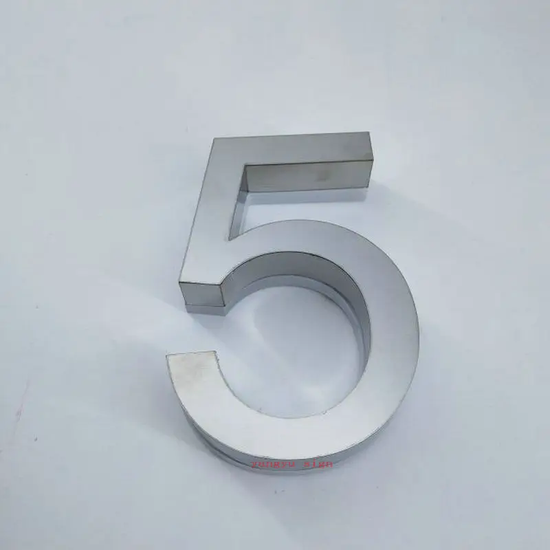 Заказной Солнечный 3d светодиодный светильник с подсветкой из нержавеющей стали адресованный номер дома для рекламного дисплея