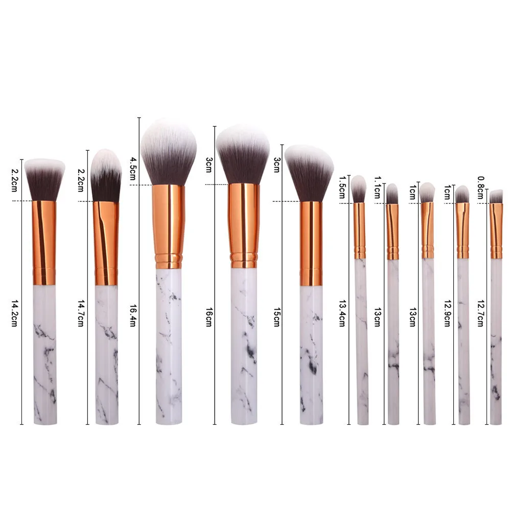 

makeup brushes for makeup Marble Texture Makeup Brush Foundation Concealer Powder Eyeshadow Eyebrow Brush set professional