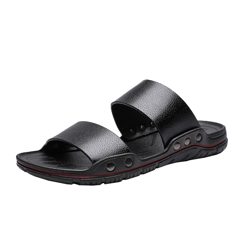 Новинка 2019 года сезон весна-лето мужские пляжные тапочки Дышащие Мягкие Шлепанцы