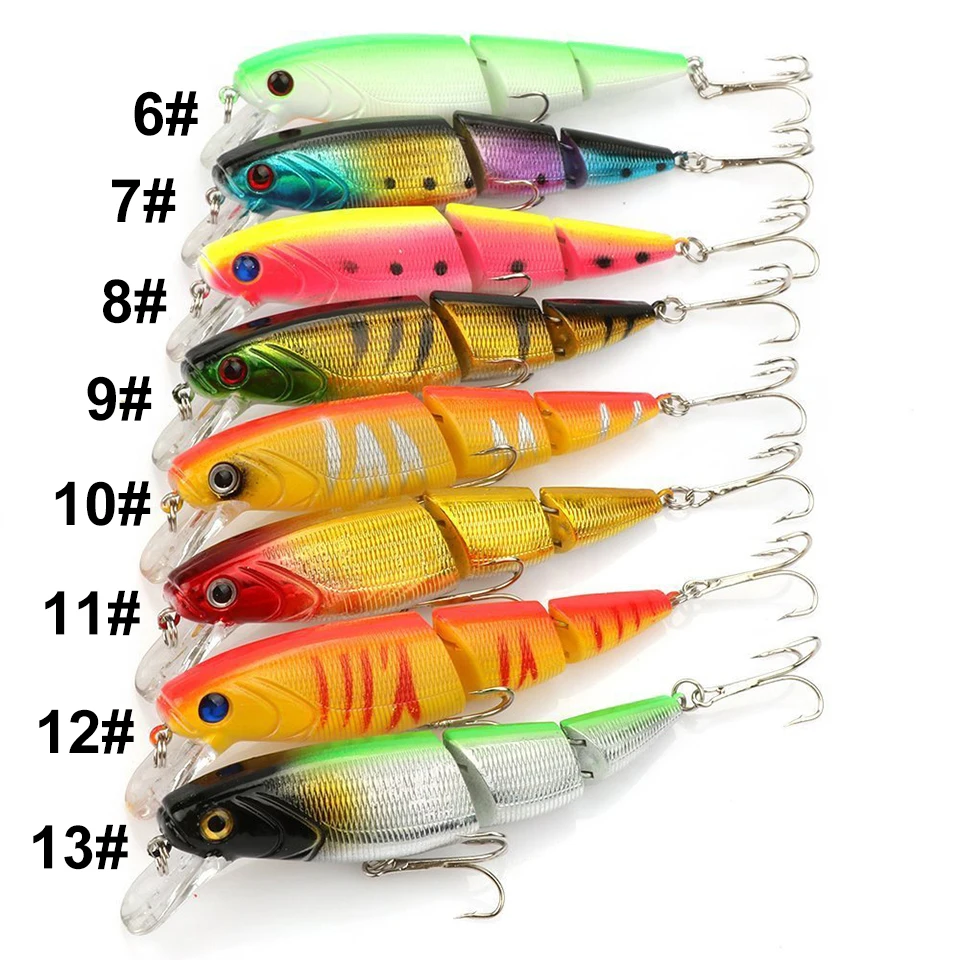 1PCS Jointed Fishing Lure 10.5CM 15G Floating Minnow Plastic Artificial Fishing Wobblers Tools 3 Sections Lure