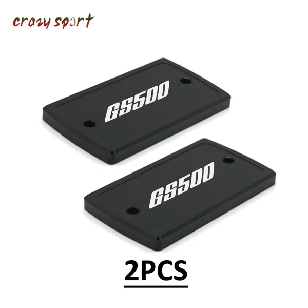 Black 2PCS Передний тормозной цилиндр сцепления жидкость резервуар Крышка для SUZUKI GS500E GS500F GS 500E/500F GS500 E/F 2005 аксессуары для мотоциклов - Цвет: Black 2PCS