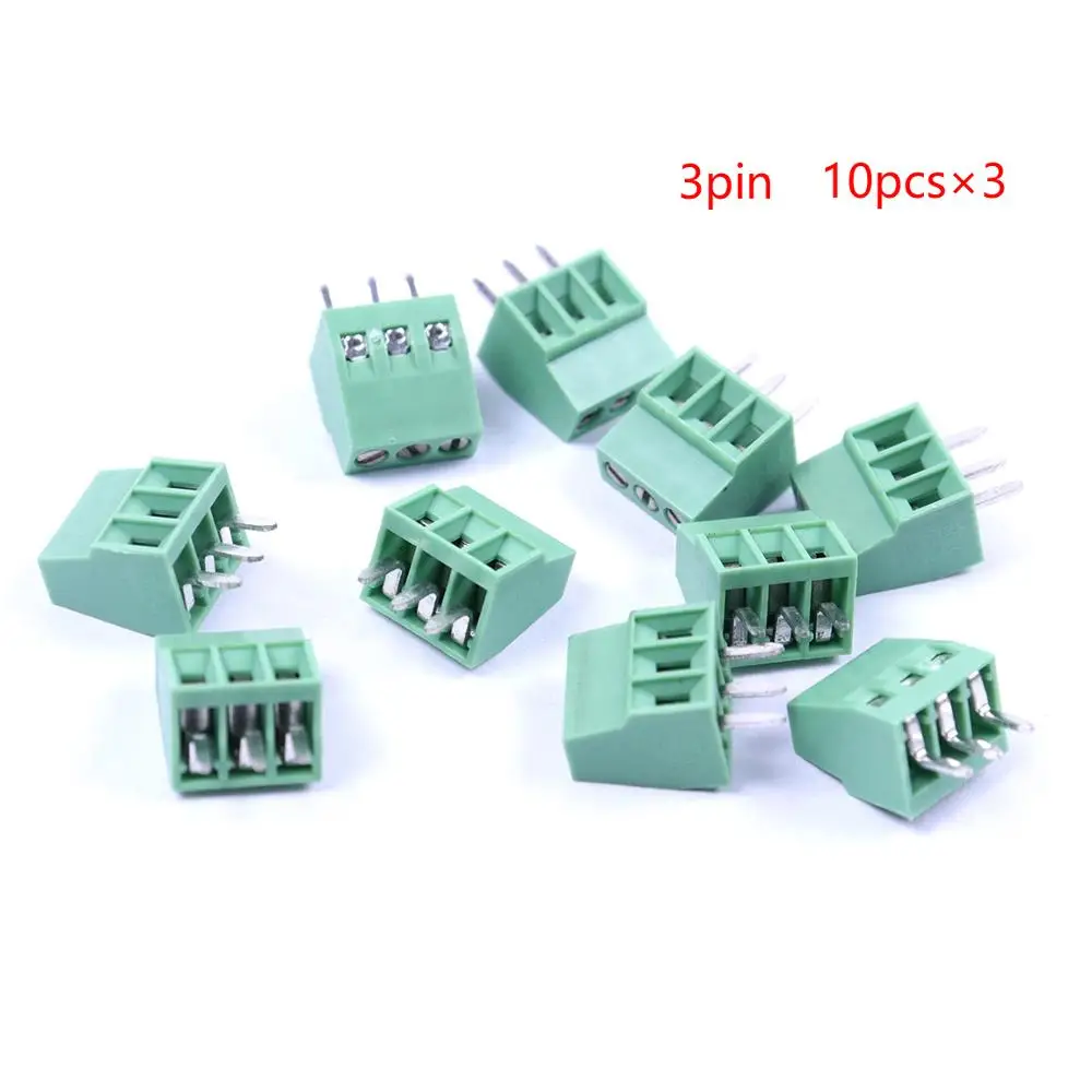 Универсальный 10 шт. 2 полюса/2Pin PCB 3 полюса/3Pin 54 мм винтовой клеммный блок