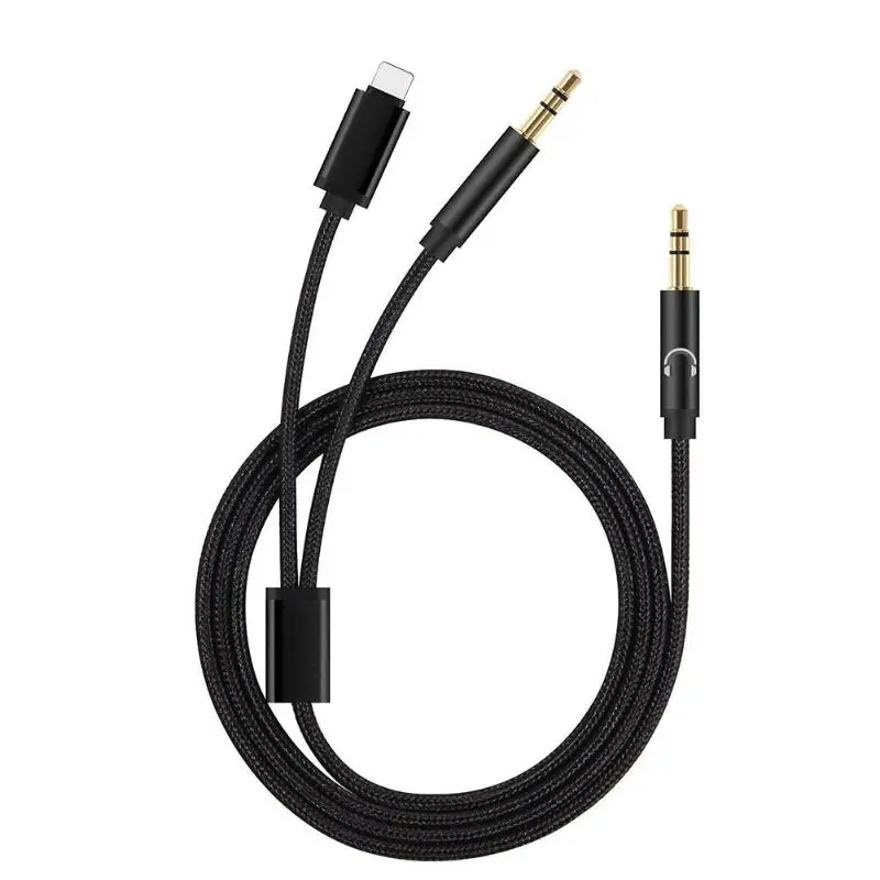 2 в 1 8 Pin адаптер 3 5 мм разветвитель AUX кабель м Jack конвертер для iPhone 7/7 Plus/8/X iPod |