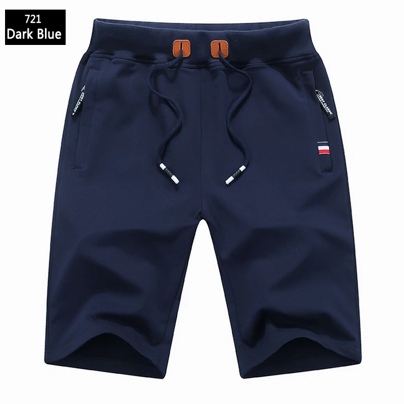 7084-dark blue New Men's Shorts Summer Mens Beach Shorts Cotton Casual outwear sports gym joggers running Male Shorts homme Brand Clothing - Цвет: 7084-dark blue