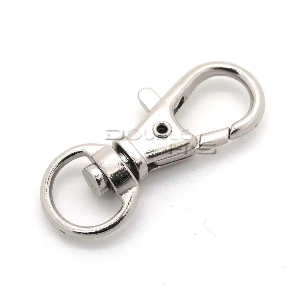 50 шт./лот вращающиеся вертлюжные крючки Matel для рюкзаков застежки 8 9 мм с