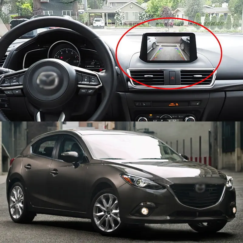 RCA адаптер конвертер кабель для Mazda 3 Mazda3 хэтчбек 2013 2016 заднего вида Камера