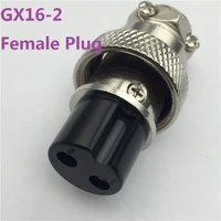 1pcs gx16 2 pin female circular aviation plug diameter 16mm wire panel connector l80 free shipping russia