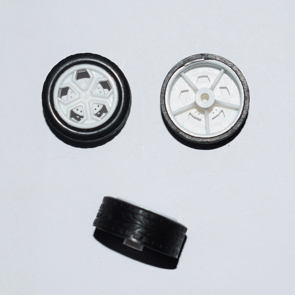 Резиновое пластиковое колесо с отверстием 20 мм 2 10/100 шт.|wheel toy|toy car wheelsplastic wheel |