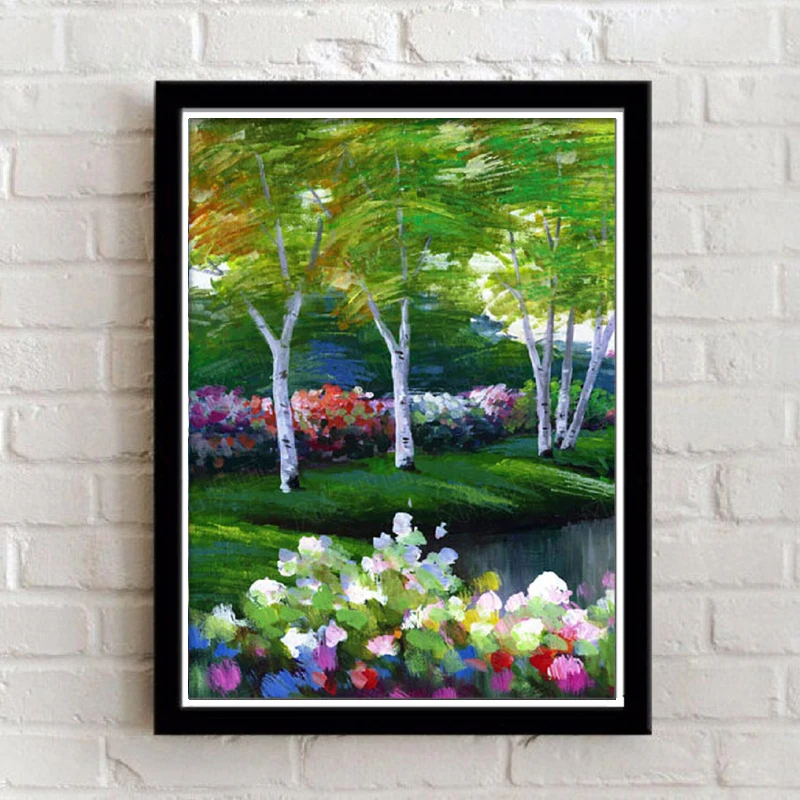 Настенные украшения в рамке картины современный пейзаж гостиная художественная