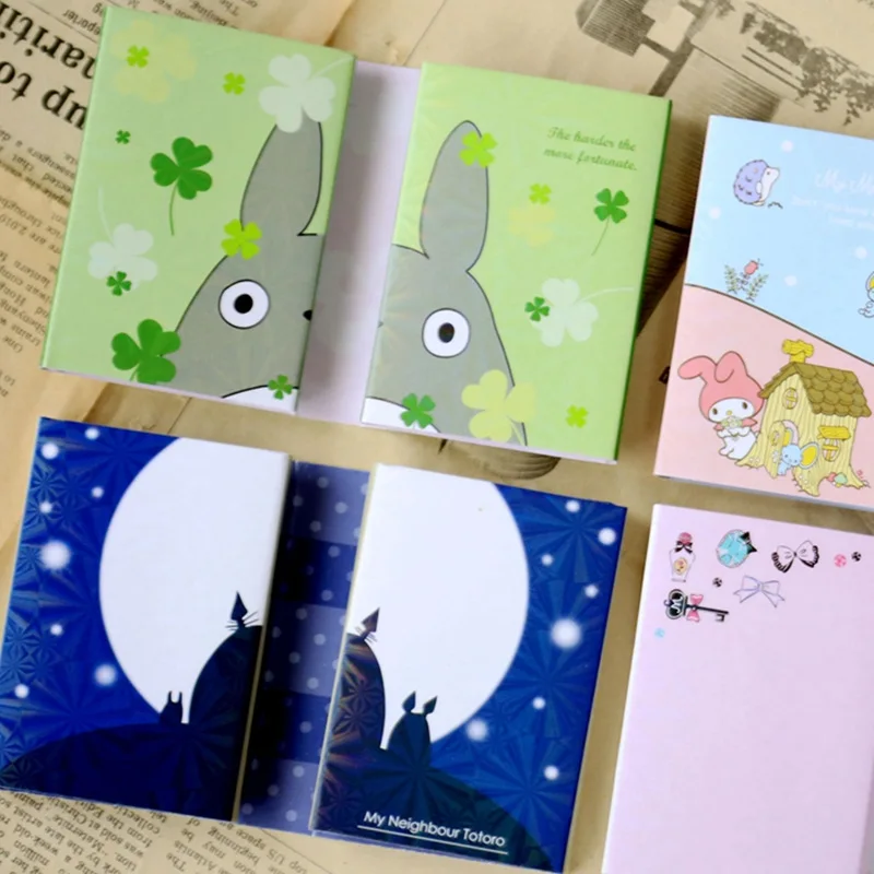 2 шт./лот блокнот для записей My neighbor Totoro симпатичная мелодия Липкие заметки