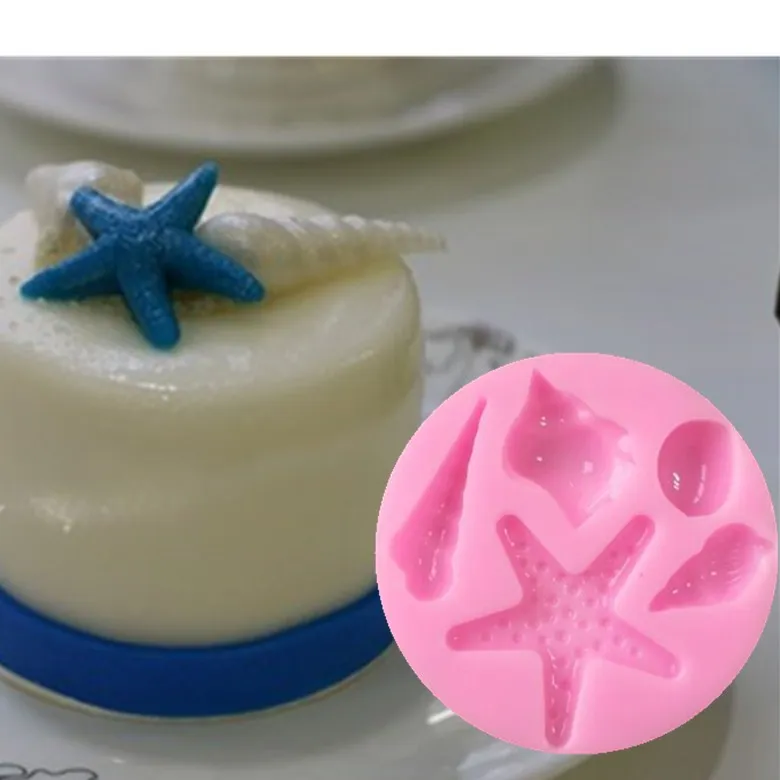 DIY формы для тортов моллюски звезды силиконовая форма из жидкого силикона