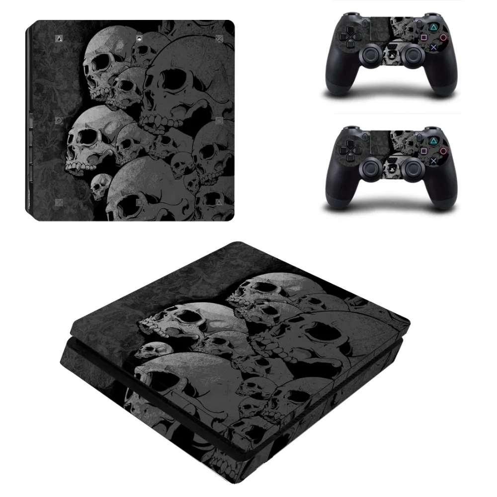 Защитная Виниловая наклейка для консоли Sony Playstation 4 Slim + на 2 контроллера PS4 S|vinyl