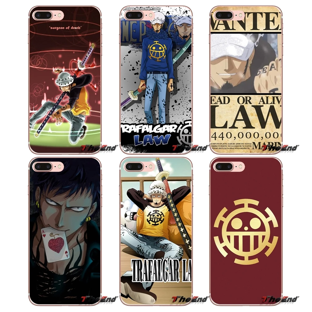 Мягкий ТПУ чехол trafalgar law flag One piece для Samsung Galaxy S2 S3 S4 S5 MINI S6 S7 edge S8 S9 Plus Note 2 3 4 5 8 Coque Fundas