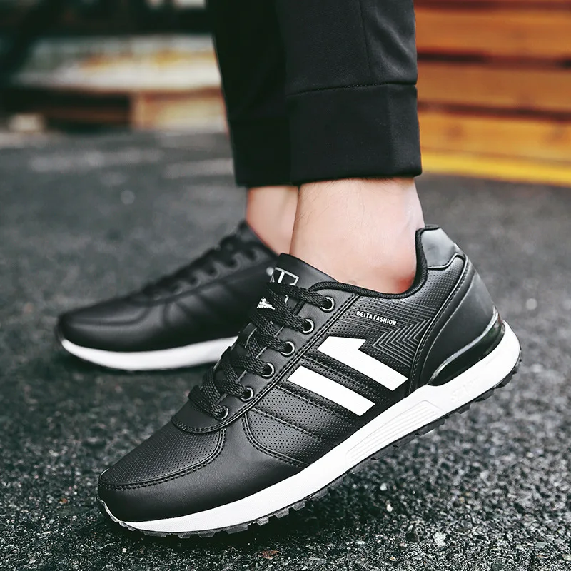 

Men's shoes 2017 new winter and autumn boots Korean men's casual sports shoes black running shoes