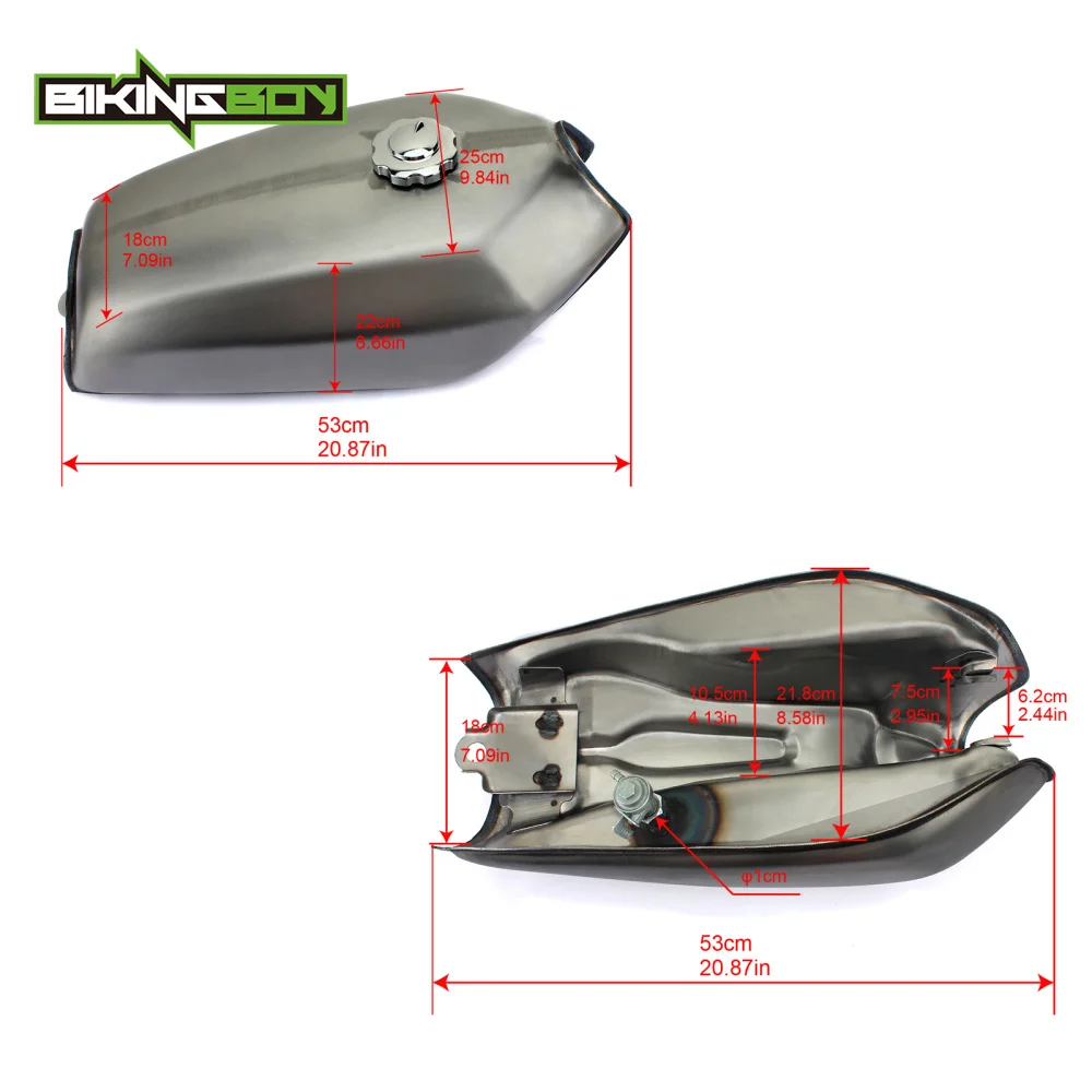 BIKINGBOY 9 л 2 4 галлонов Для Honda CG 125 250 S CG125 CG250 CG250S полный комплект Универсальный