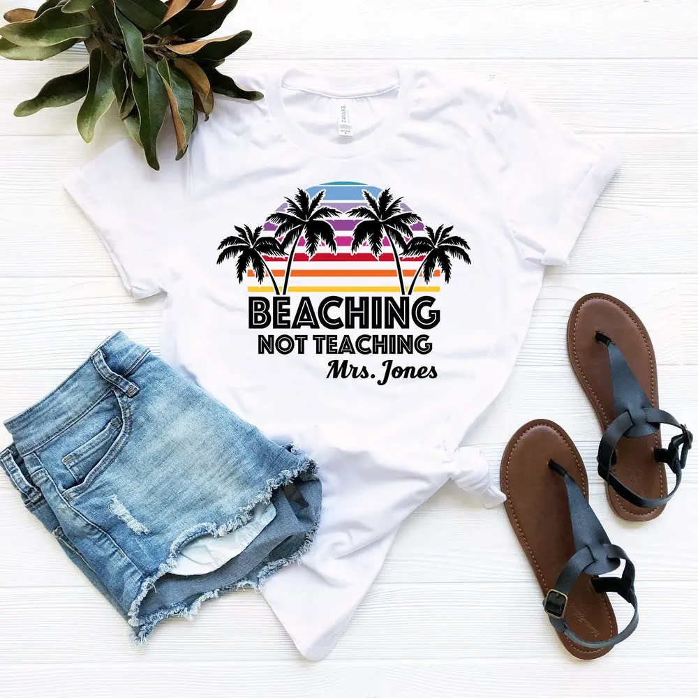 Футболка Beaching для преподавания подарок учителю на последний день школы летняя