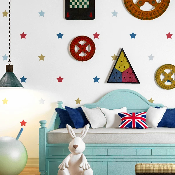 

Детская комната обои для мальчиков и девочек гостиная спальня нетканые обои 3D мультфильм фоновые обои звезды