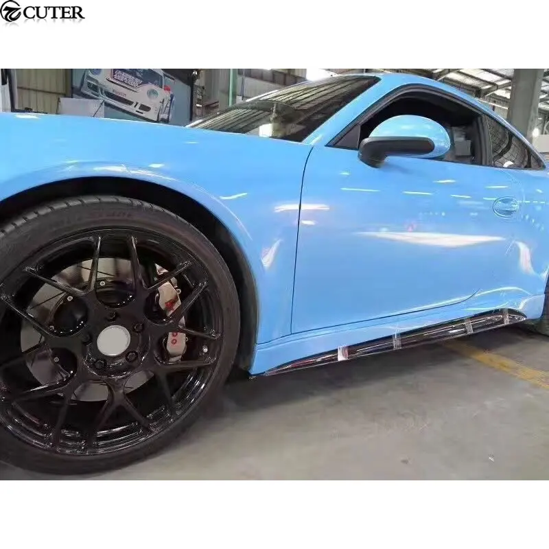 Углеродное волокно передний задний диффузор боковые юбки спойлер комплект