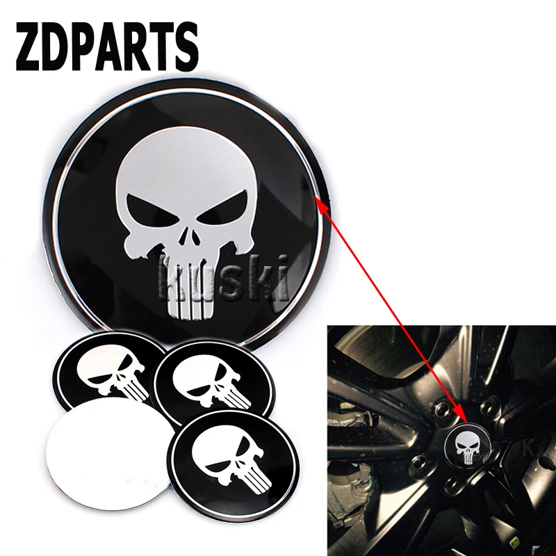 ZDPARTS 4X колпачки на ступицу колеса автомобиля с черепом наклейки крышку для Toyota