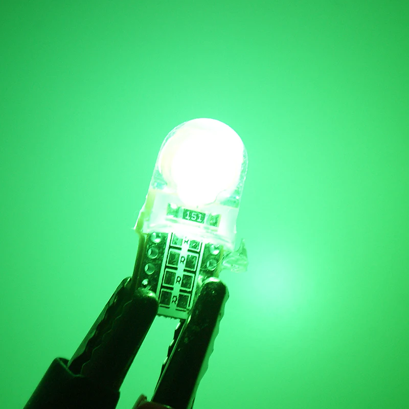 10 шт. T10 w5w светодиодный 194 168 W5W COB 8 SMD 80 люмен силиконовый яркий светильник для