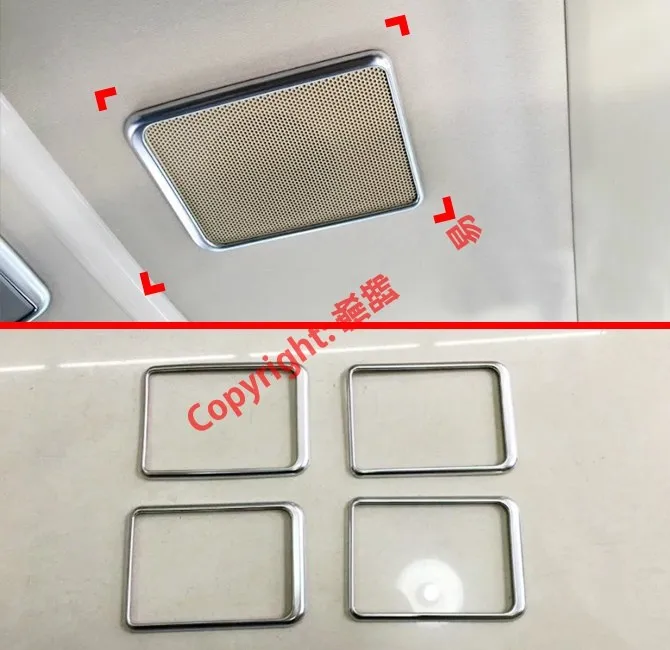 

ABS Pearl Chrome Interior Roof Speaker Around Cover Trim For Toyota Alphard Vellfire AH30 2016 2017 2018 2019 2020