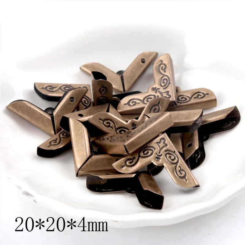 Metal Corners For Books Scrapbooking Photo Albums Menus Corner Protectors Crafts DIY Ornament 20x20x4mm 20pcs | Дом и сад