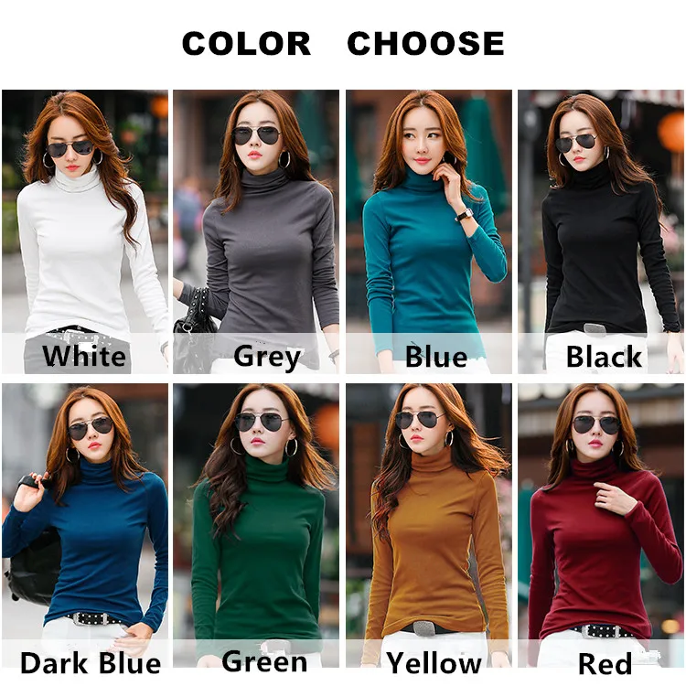 ZHISILAO Woman Turtleneck Sweater Pullover Winter Casual Solid Sueter Mujer Pull Femme Top High Elastic | Женская одежда