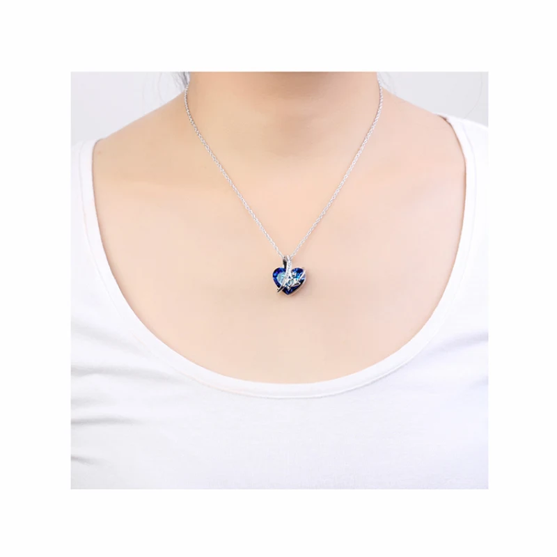 Романтическое классическое металлическое ожерелье подвеска в форме сердца с